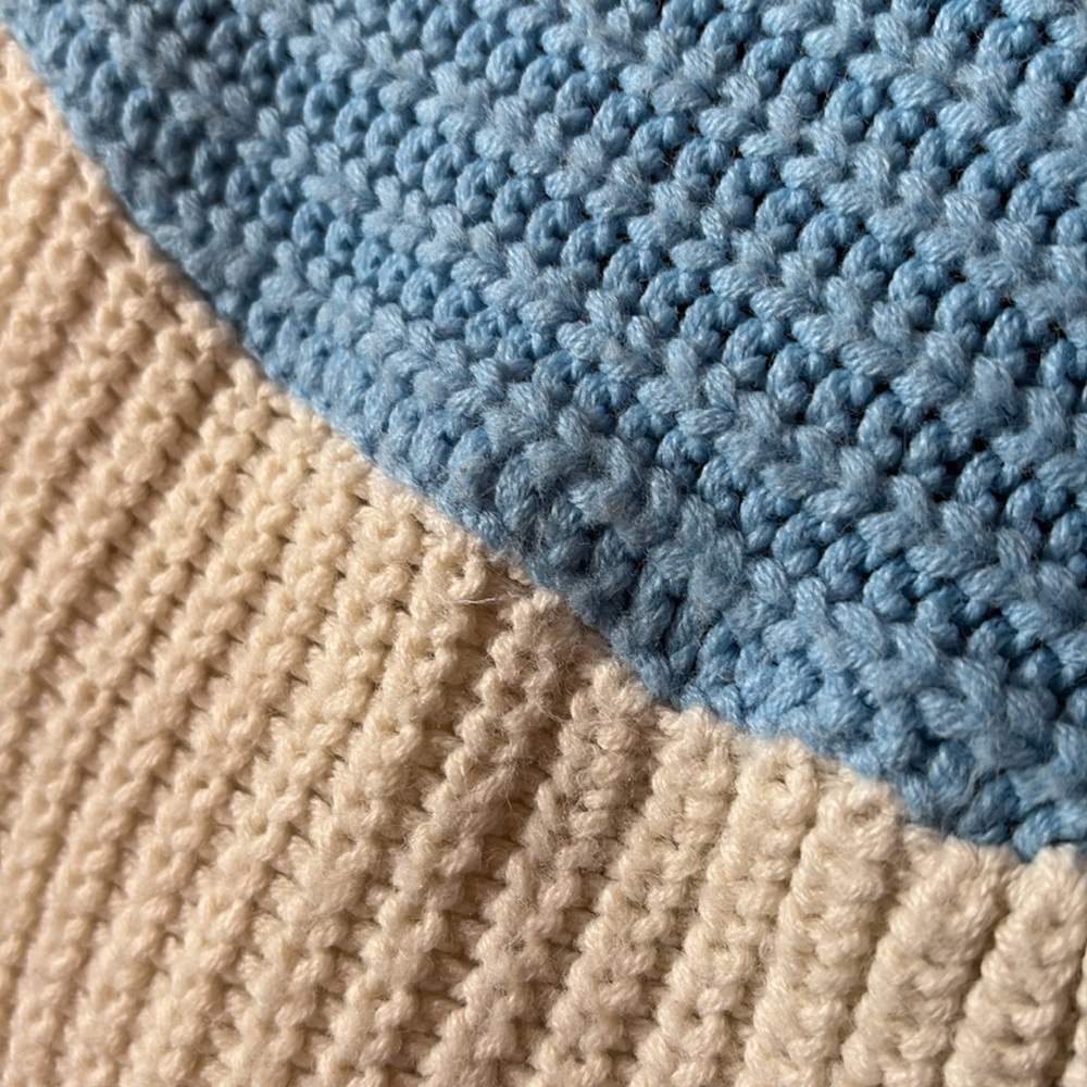 Pretty Little Thing Color Block Sweater Dress | baby blue m, cayenne, creme sz S - Picture 11 of 11
